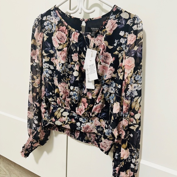 New with tags Ever New long sleeve crop blouse - Picture 5 of 7